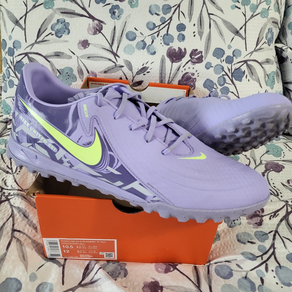 NEW Nike United Phantom GX 2 Academy FG/MG Soccer Cleats, Purple